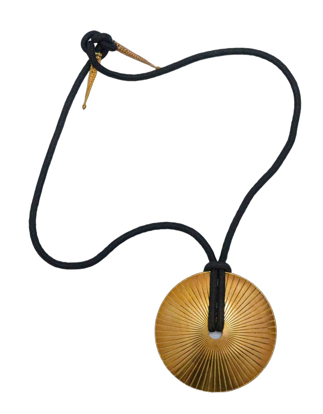 YSL metal disk necklace 1970's