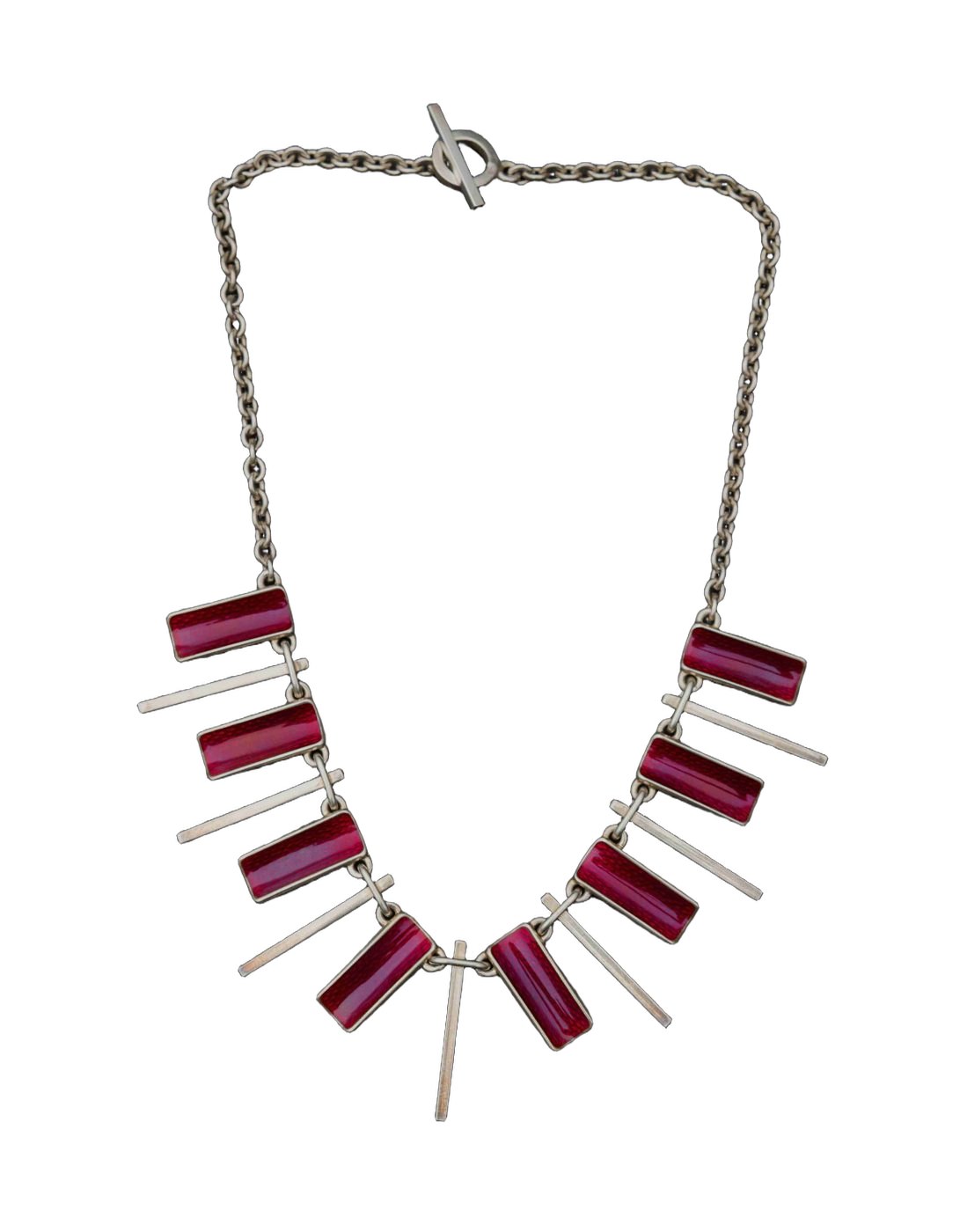 Jens Tage Hansen silver and enamel necklace