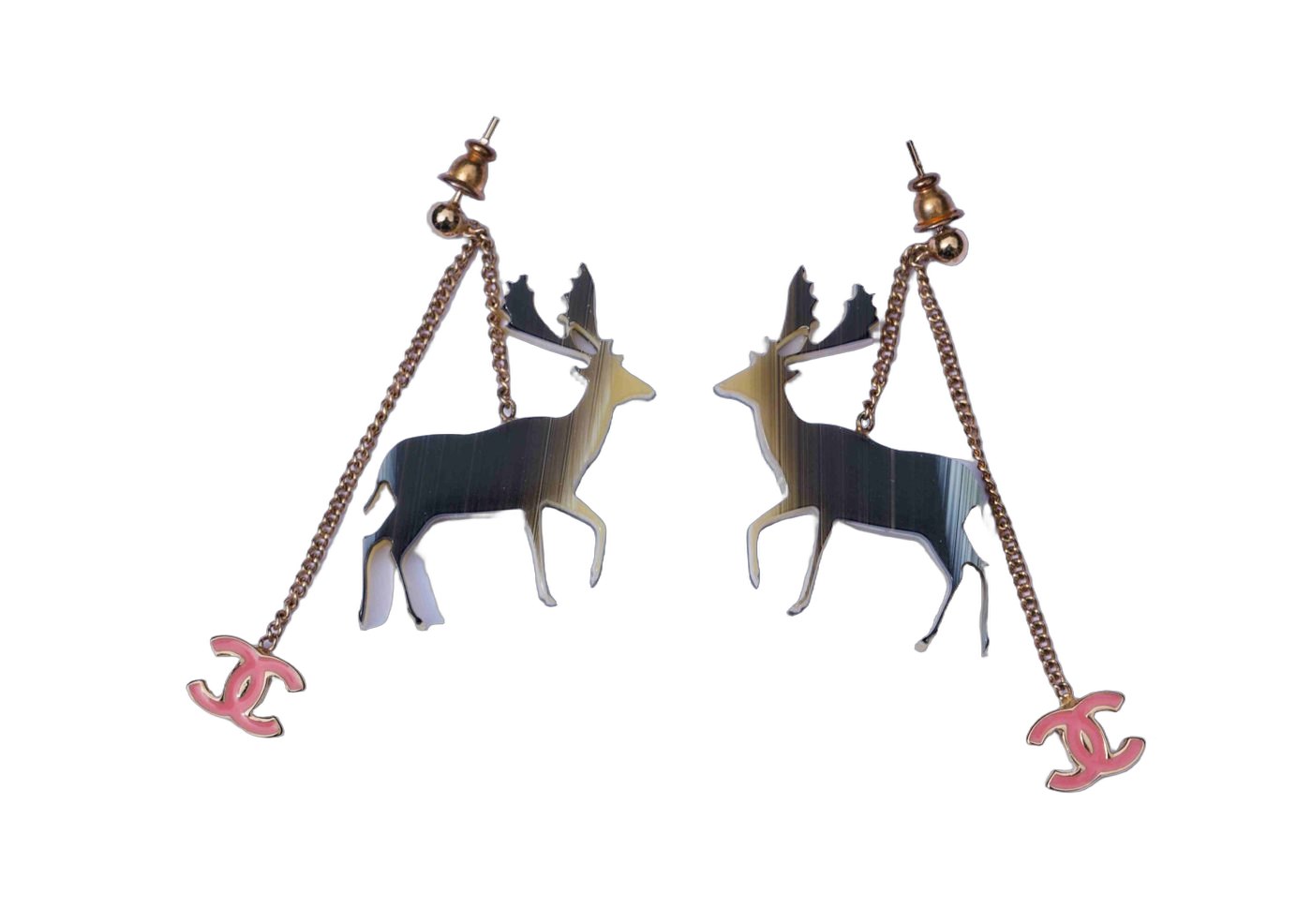 Chanel reindeer earrings